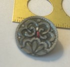 Vintage Pewter Button Sew Thru Art Nouveau Design 1&1/8” — photo 4