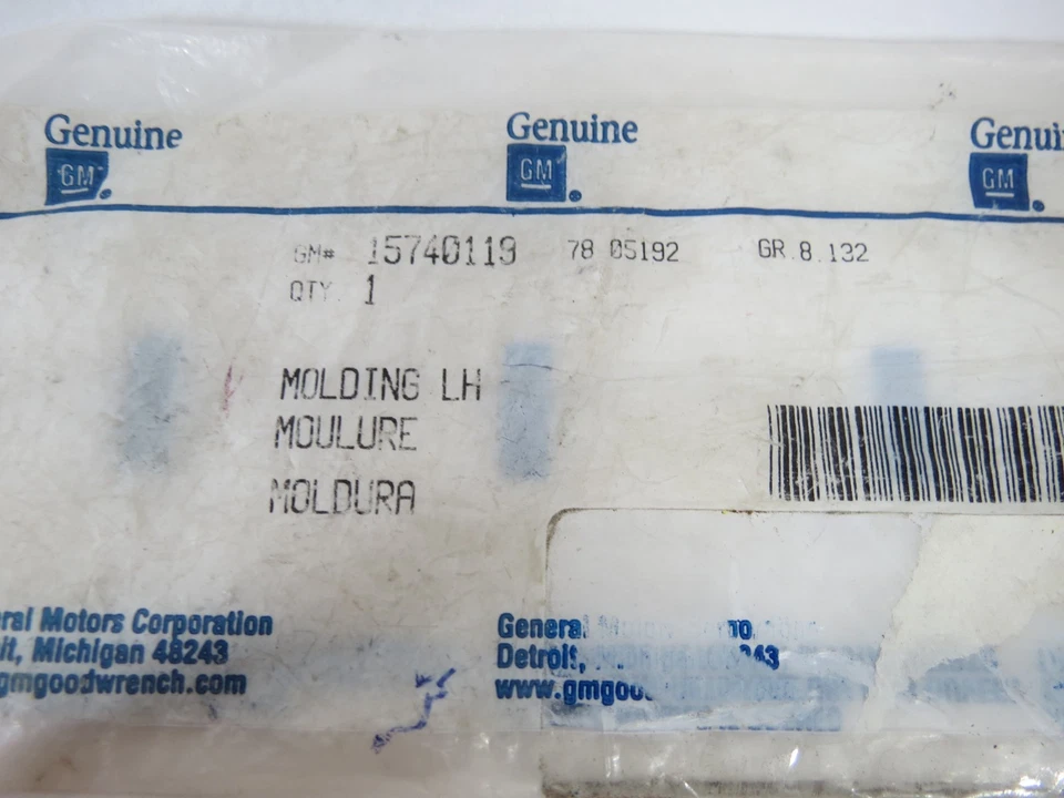 1992-2000 Chevy GMC caminhão dianteiro para-lama acabamento de moldura para mão esquerda original do fabricante - Imagem 3 de 3