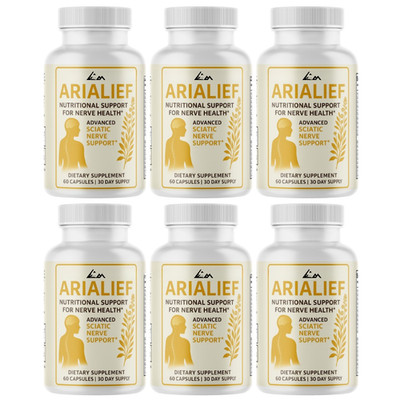 AriaLief Brain & Nerve Support | Memory & Cognitive Boost Supplement - 6 Bottles