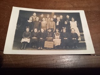 Carte photo ancienne école communale Clisson 1922 1923
