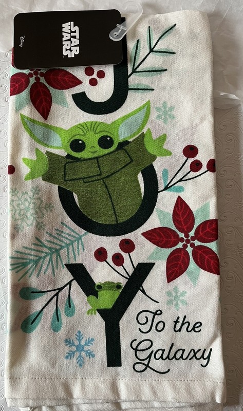 Star Wars Mandalorian  Baby Yoda To The Galaxy Set Of 2 Kitchen Towels NWT