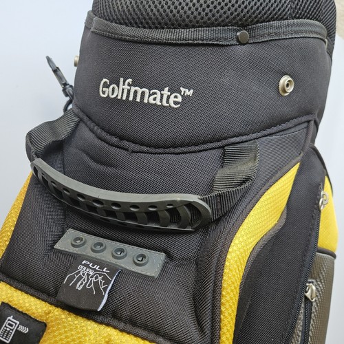 Golfmate 7-Way Golf Cart Bag Black/Yellow Lightweight 9 Pockets Rain Cover - Picture 10 of 19
