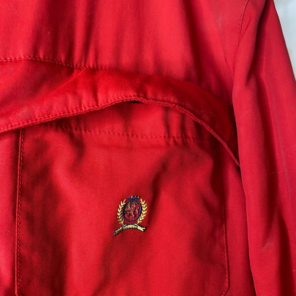 Vintage Tommy Hilfiger Jacket Men's XL Red Long Sleeve Collared Full Zip Pockets - Image 4 of 4