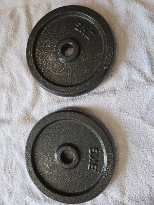 Set Of Two 5kg Cast Iron Weight Plates UK