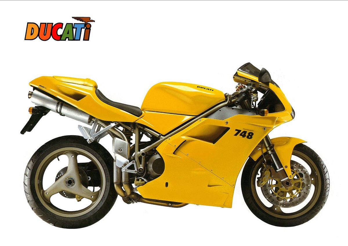 DUCATI Poster 748 1994 1995 1996 1997 1998 1999 2000 2001 2002