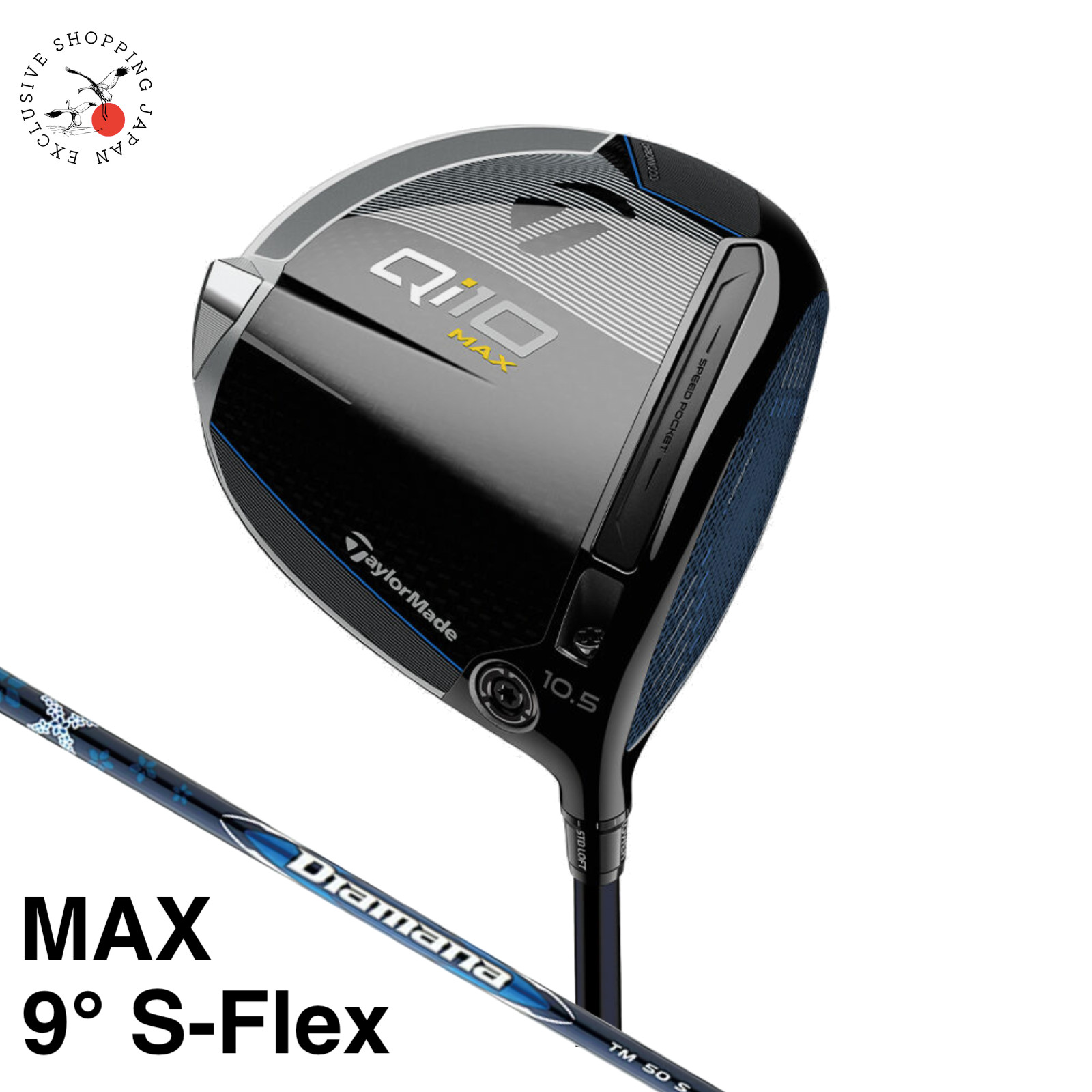 Driver Qi10 Max Men Loft 9&deg; Diamana Blue Tm50 Graphite S-flex