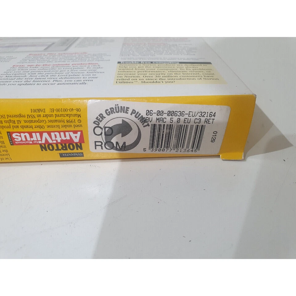 Vintage Symantec Norton AntiVirus Version 5.0 Mac OS CD for Macintosh Apple Mac - Image 3 of 4