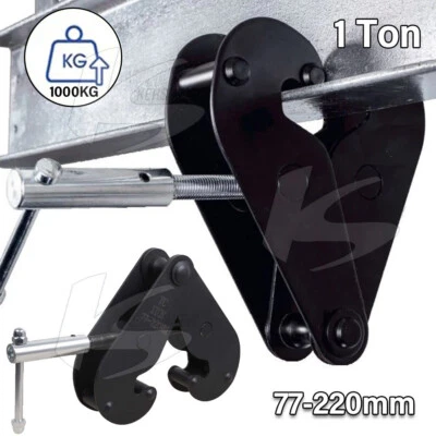 Beam Clamp 1Ton I Beam Lifting Clamp Heavy Duty Beam Hangers 77-220mm Adjustable