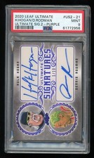PSA 9 #1/10 Hulk Hogan Dennis Rodman Dual Auto 2020 Leaf Ultimate Wrestling