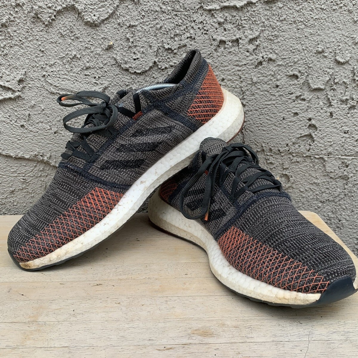 Adidas Pure BOOST Go Green True Orange Running Shoes D97421 Mens Size 12 |  eBay