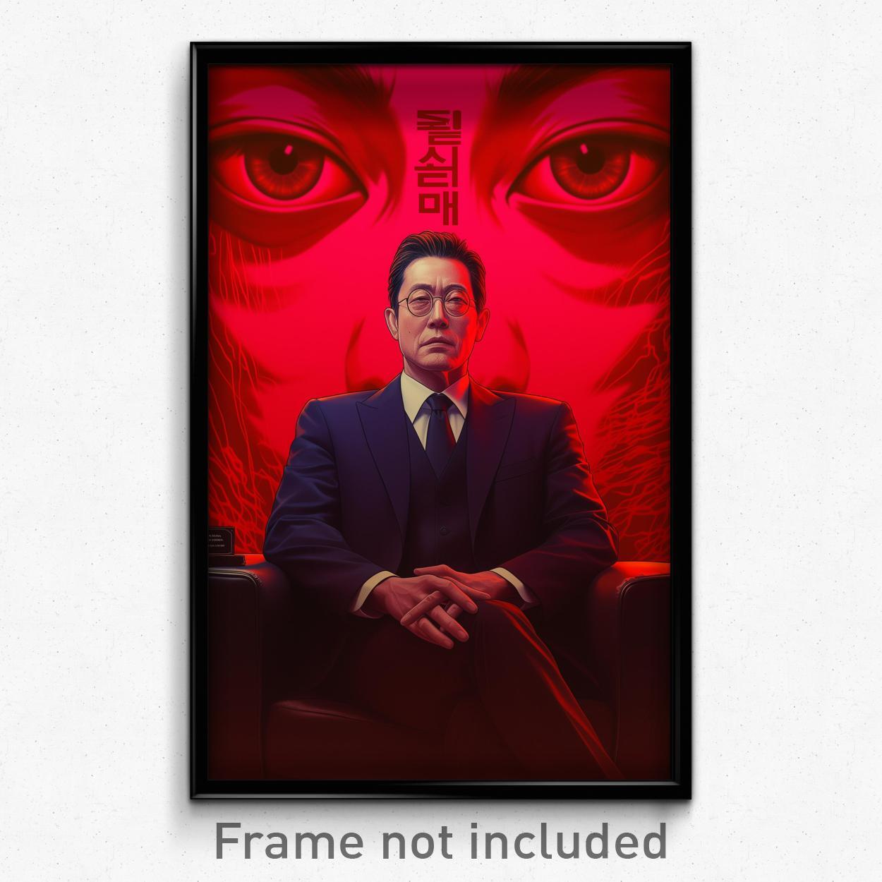 Vintage Korean Film Art Print - Black & White Hibernaculum Movie Poster