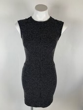Ann Taylor Black White Mod Tweed Sheath Dress XXS Petite