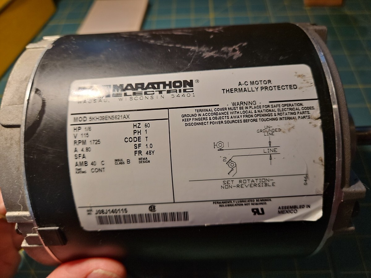 ③マツコ MARATHON ELECTRIC, AC MOTOR, MODEL 5KH39EN5621AX | eBay