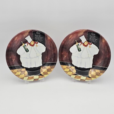Sakura Evolution Melamine -Fat Chef / Al Dente Salad Plates - set of 2 -  9.25''