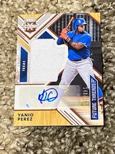 2018 Panini Elite Extra Edition YANIO PEREZ FTSA-YP JERSEY AUTO AUTOGRAPH /299
