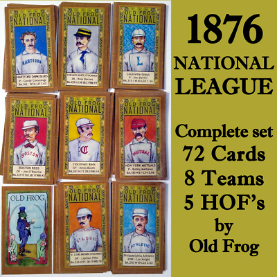 Old Frog 1876 ST. LOUIS BROWN STOCKINGS NATIONAL LEAGUE 9 card