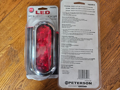 Red LED Sealed Stop Turn Tail Lights PM Lot of 2 Free Shipping