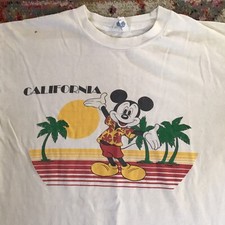 Vintage Mickey Mouse California Shirt Made In USA Size Medium