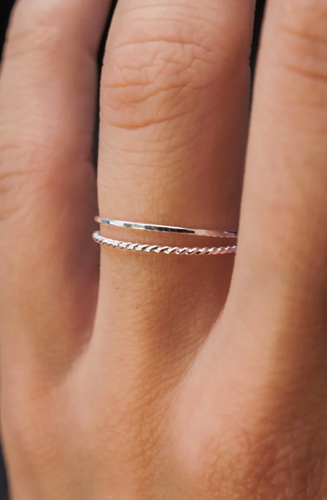 GS Silver Micro Stacking Set 10 Pezzi Anello A Fascia Intrecciata - Foto 9