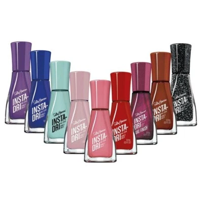 10 x Sally Hansen Insta dri nail polishes - MIX COLOURS - LOT - NEW - GIFT