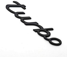 1 Pcs Black Turbo Emblem 3d Metal Badge Nameplate Universal Car Decal Logo