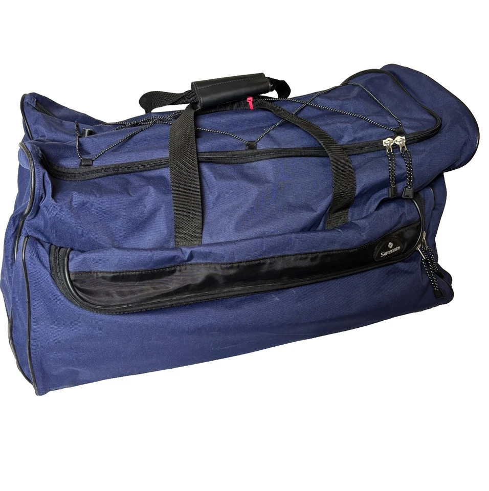 Bolsa de viagem Samsonite com rodas Ripstop azul marinho 28" alça extensível LIMPA - Imagem 2 de 4
