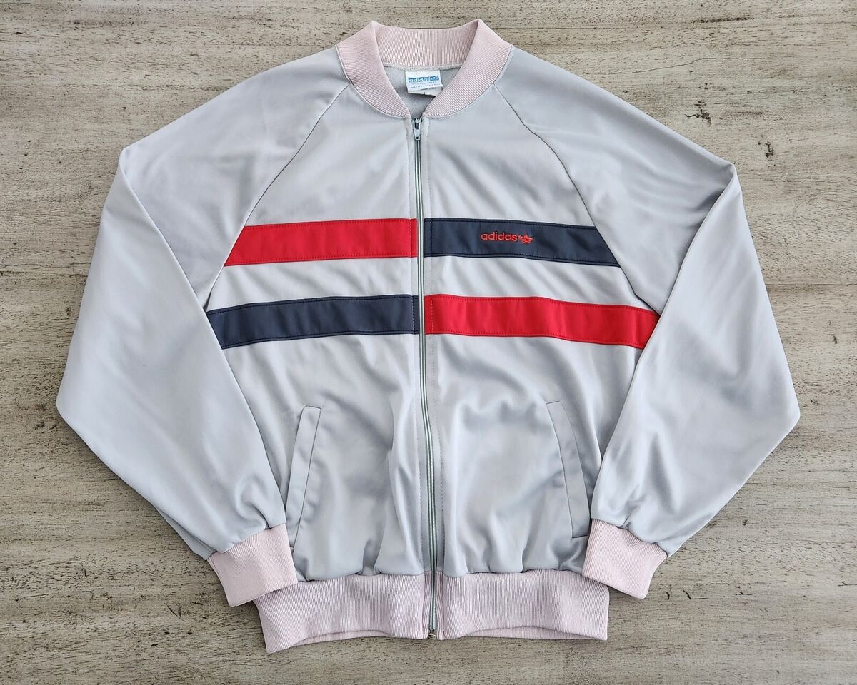 Vintage 80s Adidas Trefoil Colorblock Full Zip Track Jacket Vintage 80s Adidas Trefoil Colorblock Full Zip Track Jacket