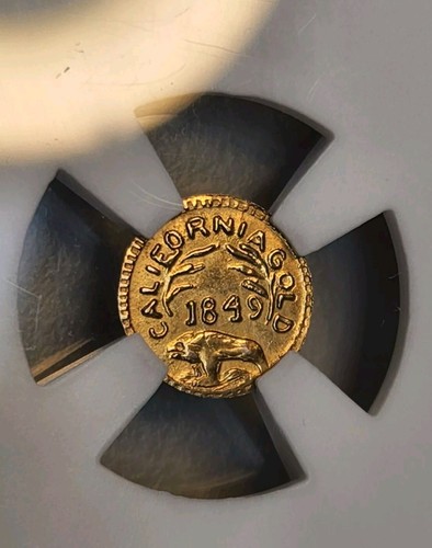 1849-Dated California Gold Token Indian Bear #11 Round 10 Stars NGC MS63 - Picture 4 of 6