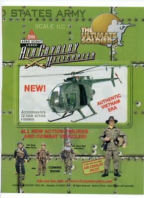 Ultimate Soldier OH6 Aero Scout Helicopter Action Figures 2000