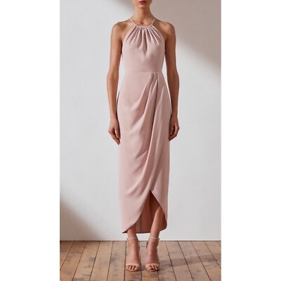 pink shona joy dress Shona Joy - La Lune Strapless Ruched Bodice Maxi Dress - Blossom