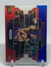 2022 Panini Prizm WWE Guru Raaj Red White & Blue Prizm Rookie Card RC #58