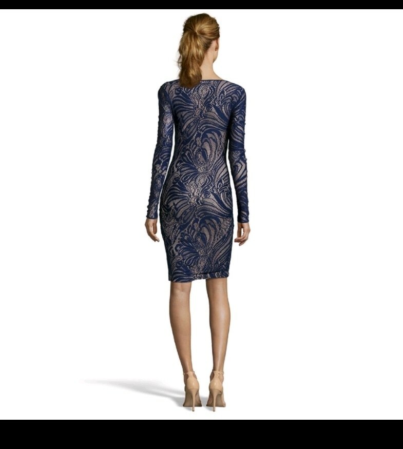 Bcbgmaxazria vivia long sleeve lace dress size large | eBay