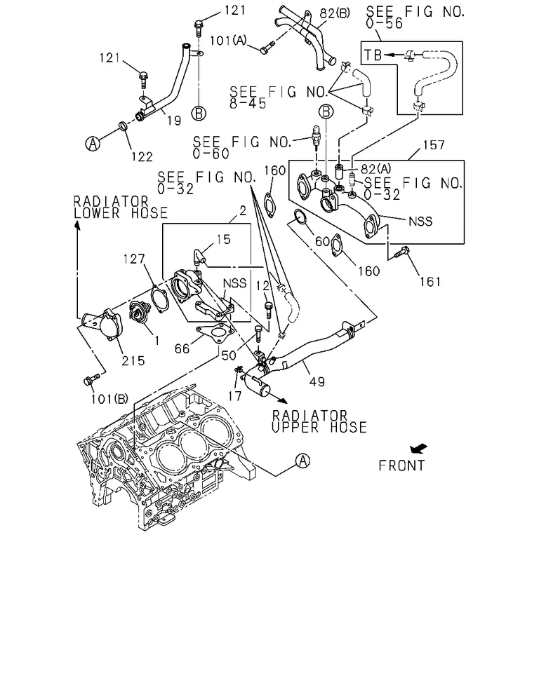 Tubo de derivación de refrigerante para Isuzu Trooper Rodeo 93-97 Honda Passport Foto 2 de 2