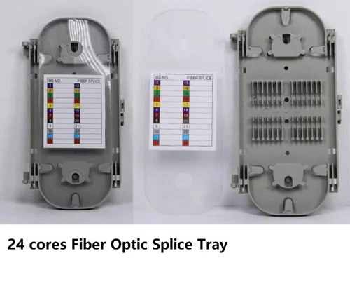 Splice Tray 24 Cores Fiber Optic Splice Tray ABS for ODF Cassette Splice Box
