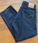 Levis 501 Original Fit Jeans Straight Leg Button Fly Cotton Black 38x32