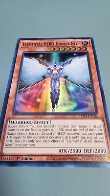 Lá bài thẻ bài Yugioh Elemental HERO Honest Neos - Super Rare - Tặng