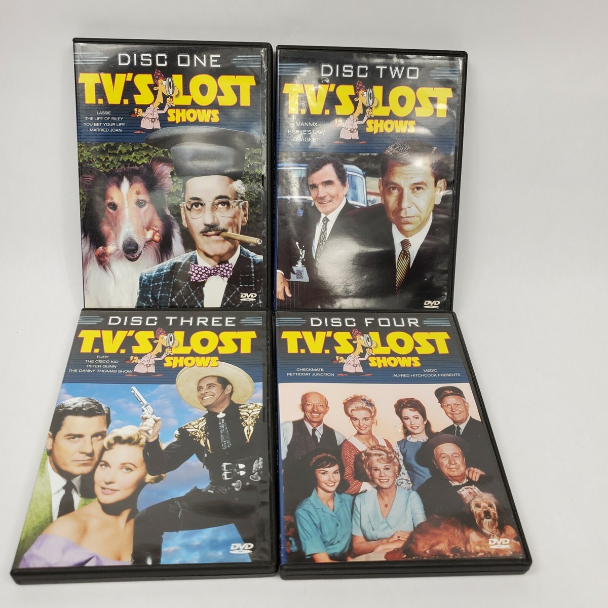 TVs Lost Shows 4 DVD Boxed Set Classic Series 2004 Lassie Mannix