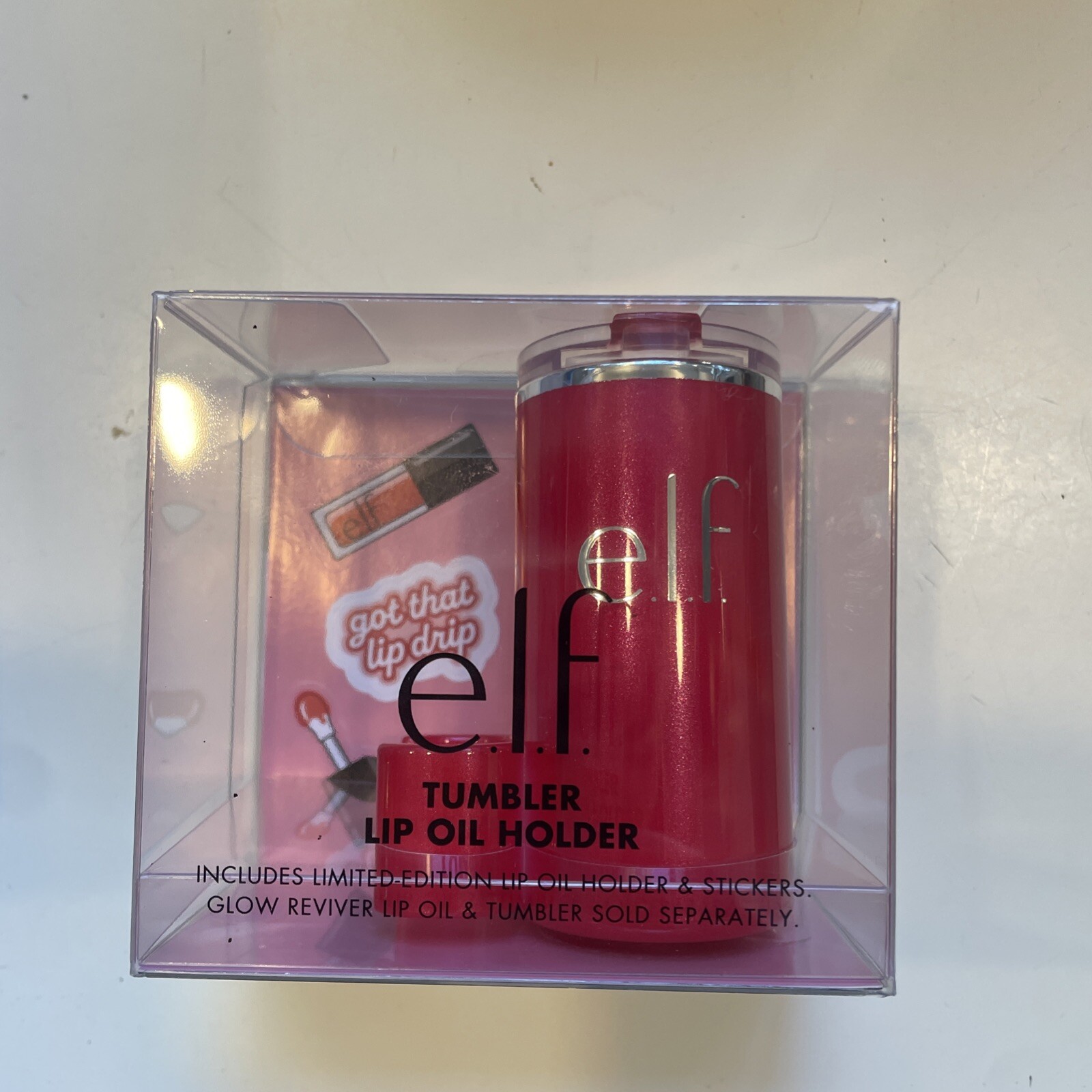 New Limited Edition Red Delicious E.L.F Tumbler Lip Oil Holder for Stanley Cup