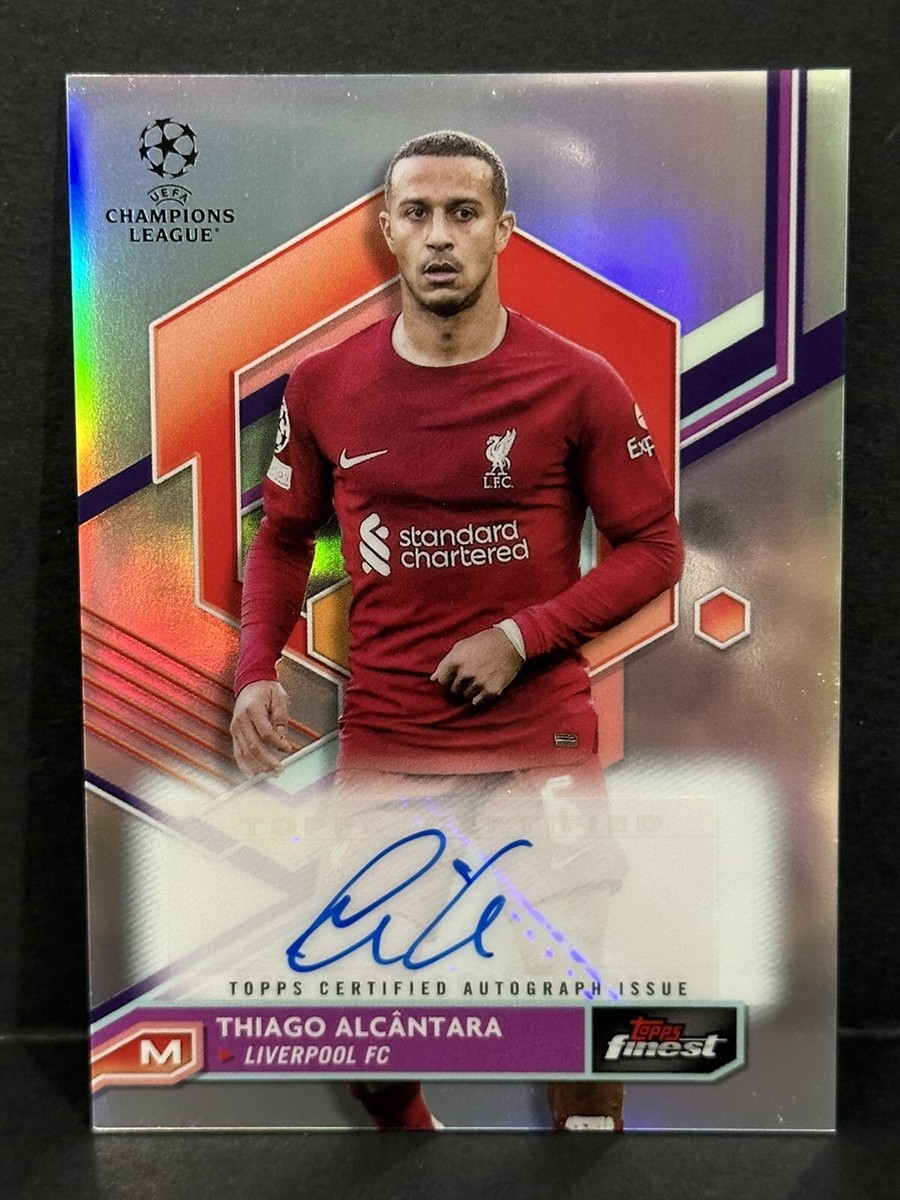 2022-23 Topps Finest UCL Liverpool Thiago Alcantara Auto Refractor