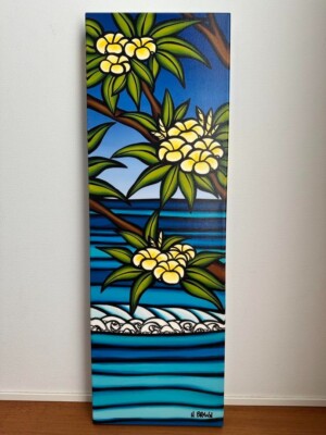 ヘザーブラウン　ジクレー　Yellow Plumeria Heather Brown Gicle 