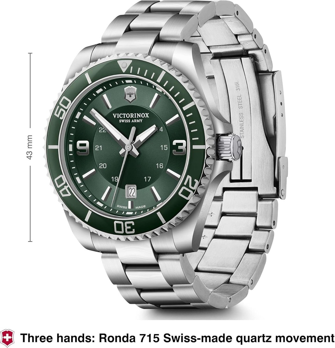 メル2512W2-2 Victorinox Watch Maverick Large 241934 Quartz Silver | eBay