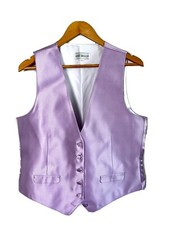 Men's formal Prom Wedding Wear M Slim Tuxedo Vest bow tie, hankie purple