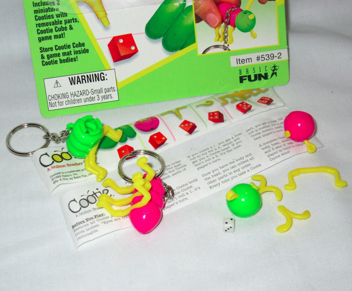 Opened but Complete COOTIE Game Keychain Set by Basic Fun