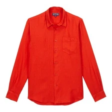 Vilebrequin Light Cotton Shirt / Unisex Caracal / Red / RRP £165