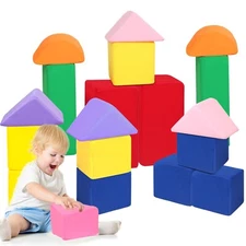 Foam Blocks for Toddlers, Soft Building Blocks for Toddlers Colorful Stacking...