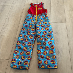 Girl's Wonder Woman Snow Bib Overall Pants Set Size Small