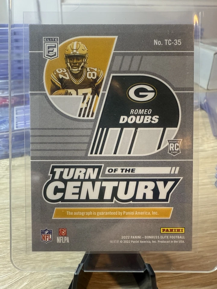 2022 Panini Donruss Elite - Turn of the Century Autographs Red Romeo Doubs /99 - Image 2 of 2