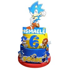Torta Scenografica Sonic Personalizzata Nome Numero Compleanno Bambino Polistiro