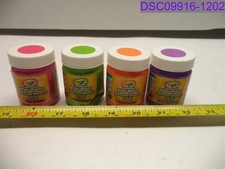 Qty  12 Jars: 2oz Crayola Washable Kids' Paint Pink, Orange, Green, Purple