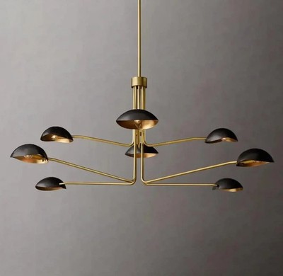 contemporary Shades Black And Gold Sputnik Light Home interior Luxury Chandelier